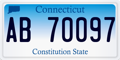 CT license plate AB70097