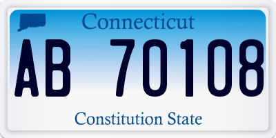 CT license plate AB70108