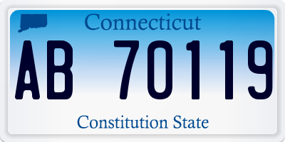 CT license plate AB70119