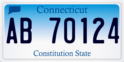 CT license plate AB70124