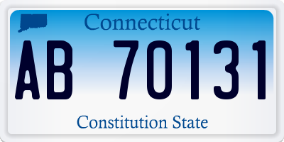 CT license plate AB70131