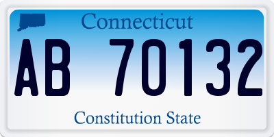 CT license plate AB70132