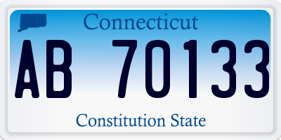 CT license plate AB70133