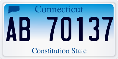 CT license plate AB70137