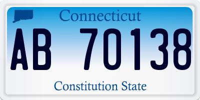 CT license plate AB70138