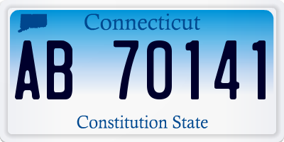 CT license plate AB70141