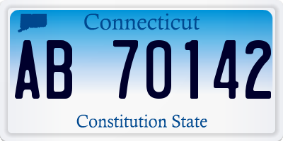 CT license plate AB70142