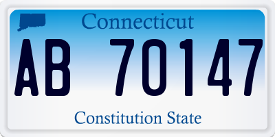 CT license plate AB70147