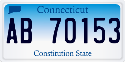 CT license plate AB70153