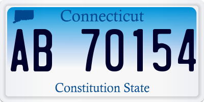 CT license plate AB70154