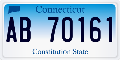 CT license plate AB70161