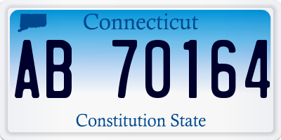 CT license plate AB70164