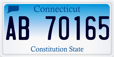 CT license plate AB70165