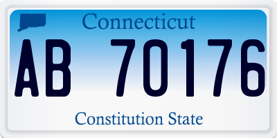 CT license plate AB70176