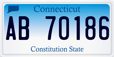 CT license plate AB70186