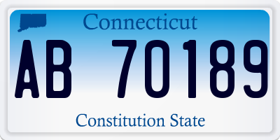 CT license plate AB70189