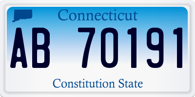 CT license plate AB70191