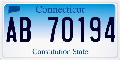 CT license plate AB70194