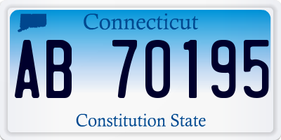 CT license plate AB70195