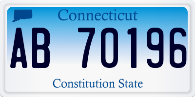 CT license plate AB70196