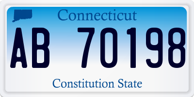 CT license plate AB70198