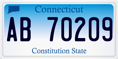 CT license plate AB70209