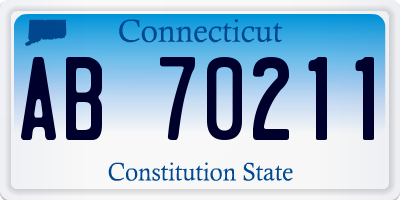 CT license plate AB70211