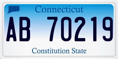 CT license plate AB70219