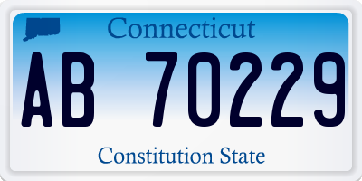 CT license plate AB70229