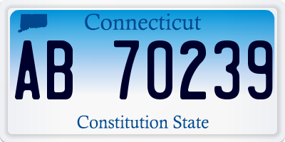 CT license plate AB70239