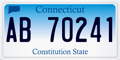 CT license plate AB70241