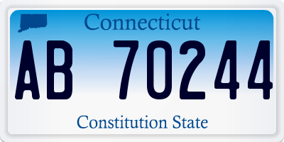 CT license plate AB70244