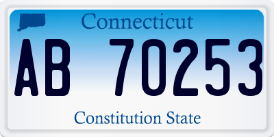 CT license plate AB70253