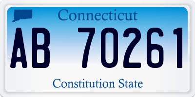 CT license plate AB70261