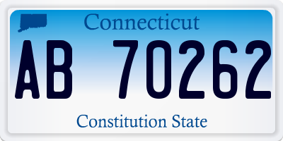 CT license plate AB70262