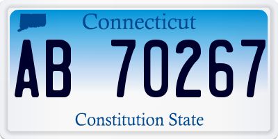 CT license plate AB70267