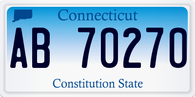 CT license plate AB70270