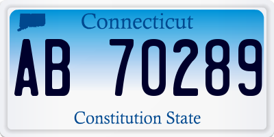 CT license plate AB70289