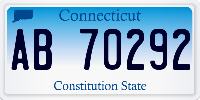 CT license plate AB70292