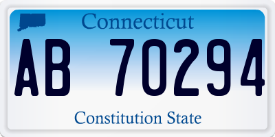 CT license plate AB70294