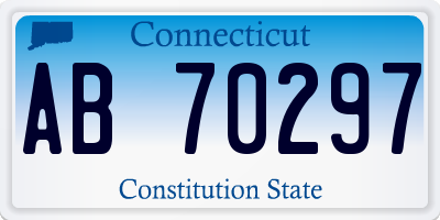 CT license plate AB70297