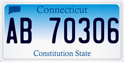 CT license plate AB70306