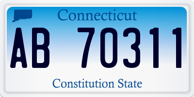 CT license plate AB70311