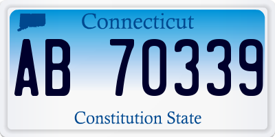 CT license plate AB70339