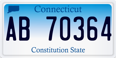 CT license plate AB70364