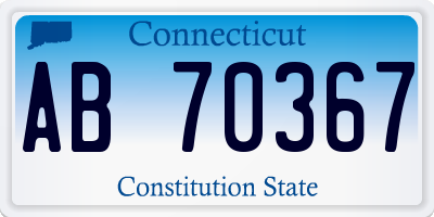 CT license plate AB70367