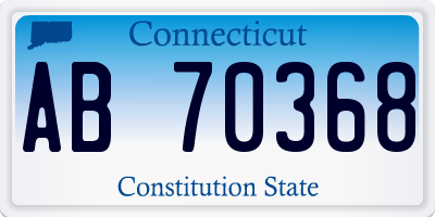 CT license plate AB70368