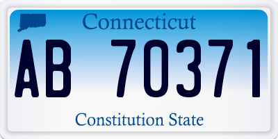 CT license plate AB70371