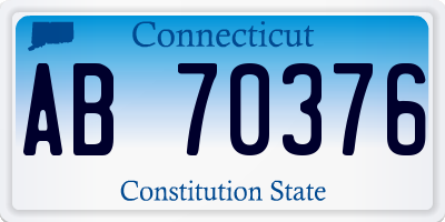 CT license plate AB70376