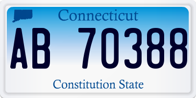 CT license plate AB70388